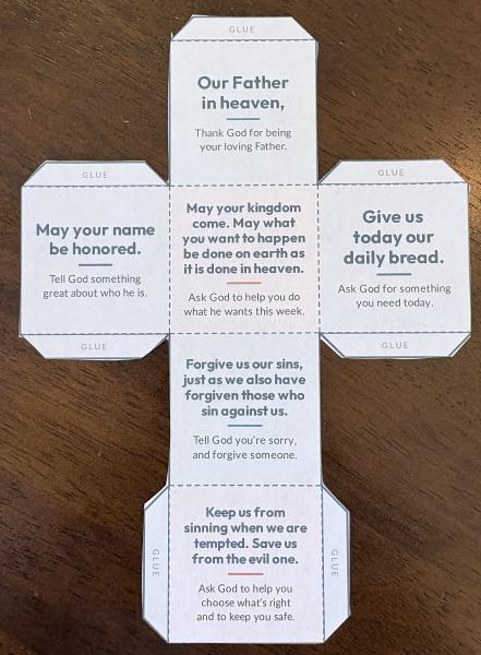 The Lord's Prayer - Prayer Dice Example